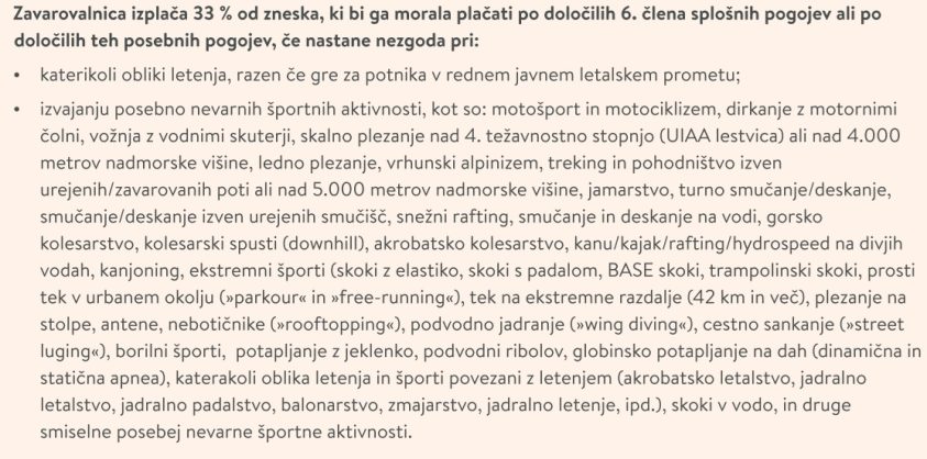 zavarovalni pogoji Zavarovalnica Sava