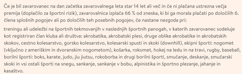 zavarovalni pogoji Zavarovalnica Sava